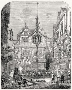 حالات ابتهاج بشأن ترميم تشارلز الثاني (1630-1685) مايو 1660 بواسطة مدرسة اللغة الإنجليزية